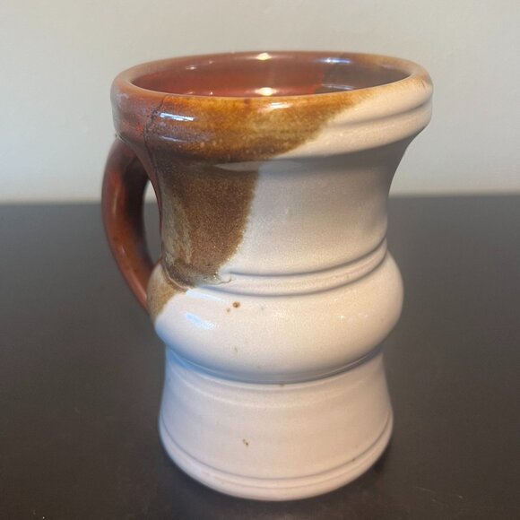 Handcrafted Hand-Thrown Artist Signed Studio Pottery Mug Earthy Metallic Glaze - Picture 10 of 16